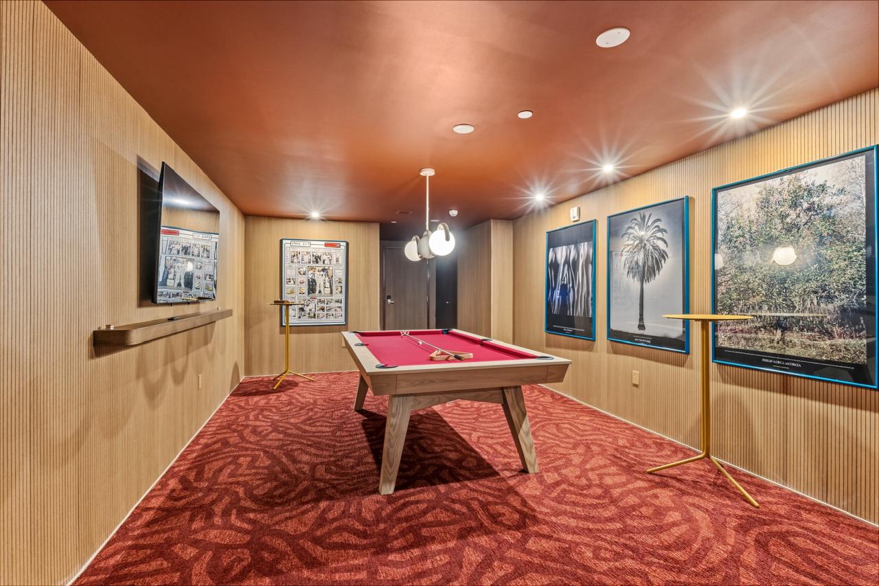 Billiards and game room